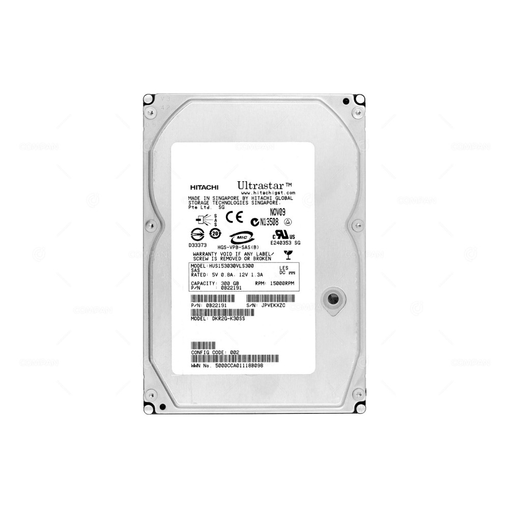 HUS153030VLS300 HITACHI HDD 300GB 15K SAS 3G 3.5" LFF HOT-SWAP